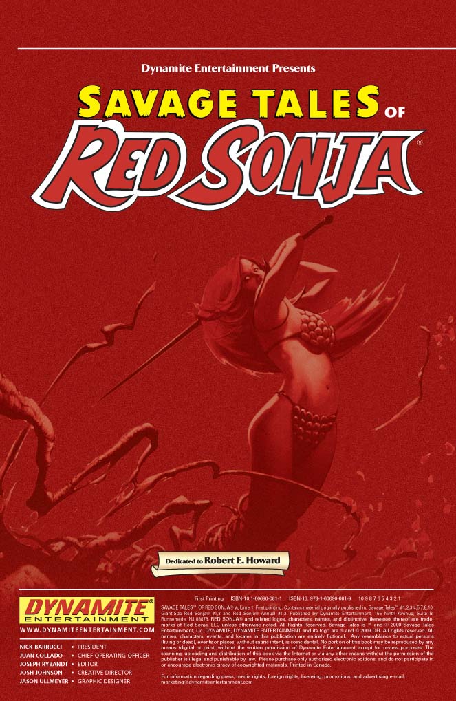 Dynamite® Savage Tales Of Red Sonja Trade Paperback